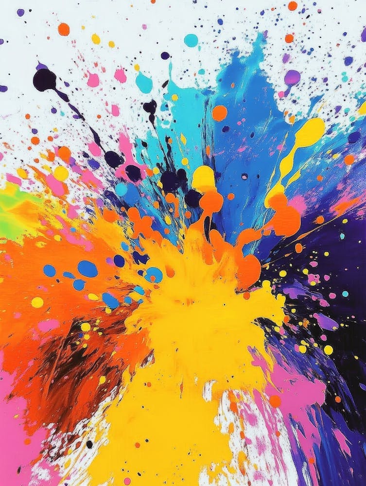 Abstract Splash Painting