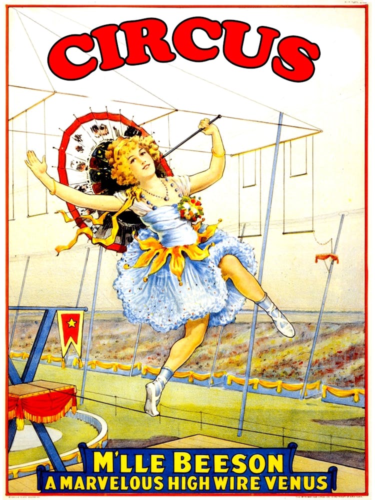 Circus Artist, Vintage Poster