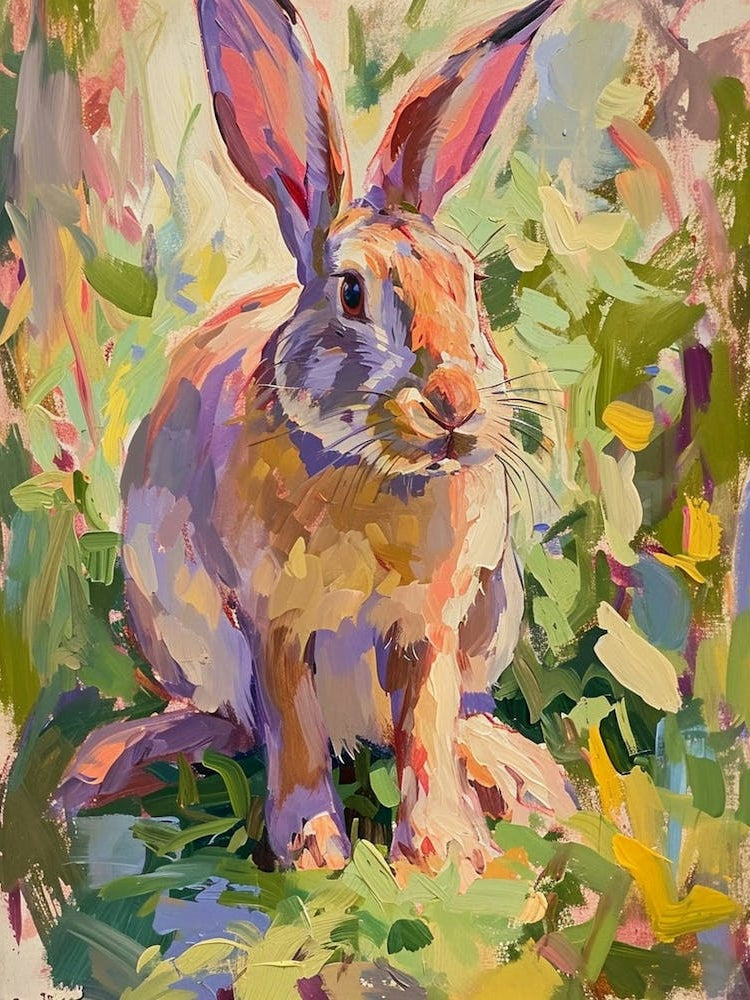 New Zealand Rabbit Painting 1