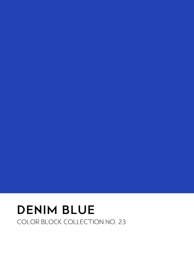 Denim Blue Color Block Collection Wall