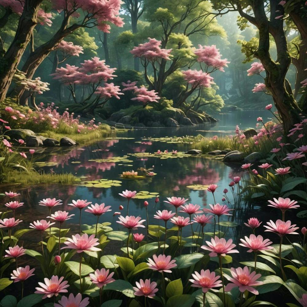 Pink Lotus Pond