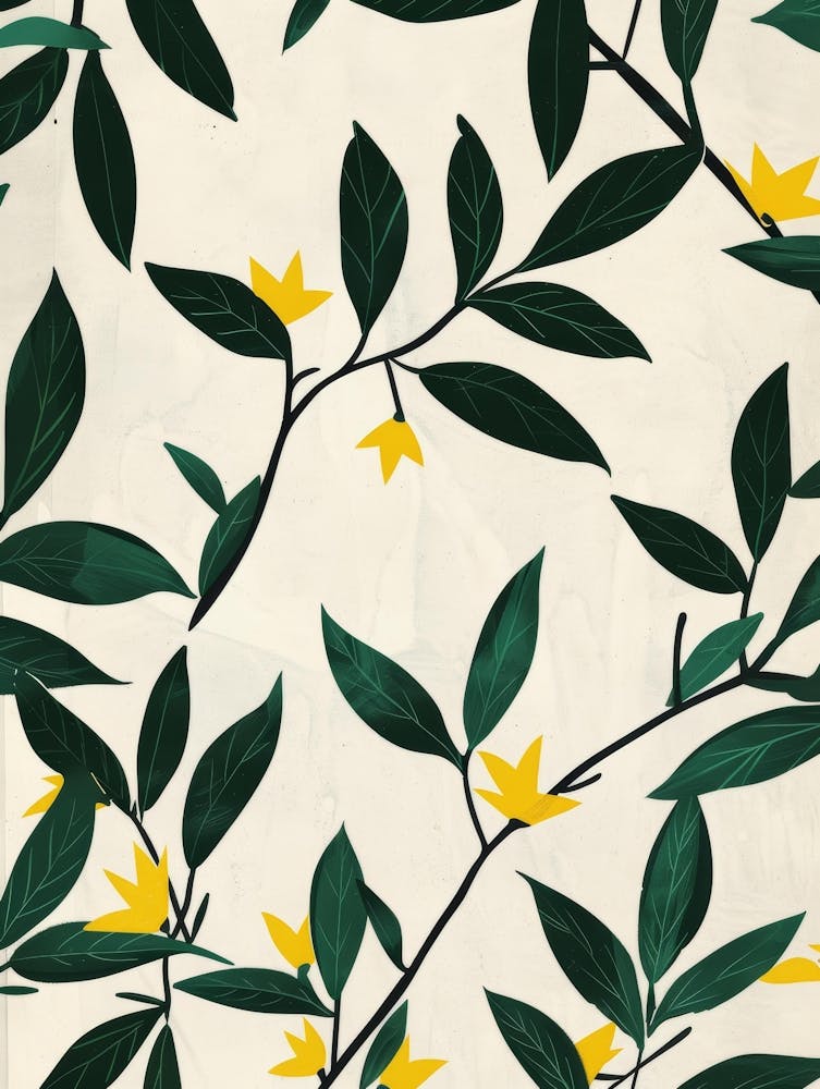 Yellow Leaves On A Branch