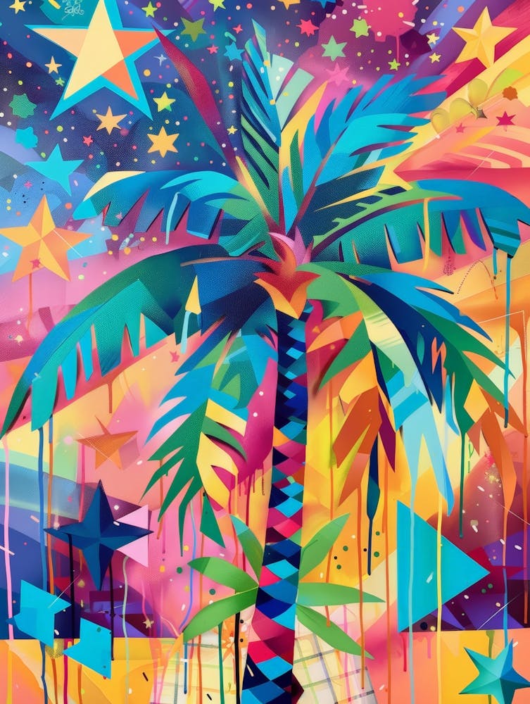 Palm Tree With Stars 1