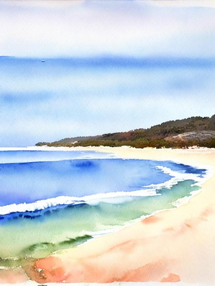 Gracetown Beach, Australia Aquarell