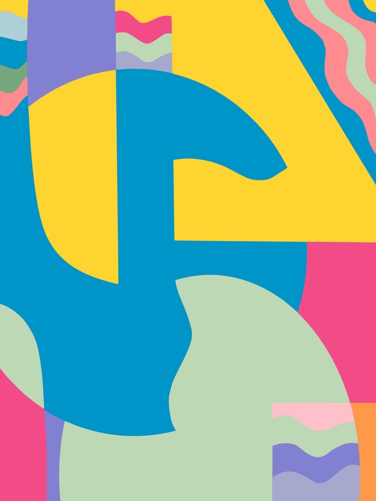 Geometrical Multicolor Abstract Maximalist