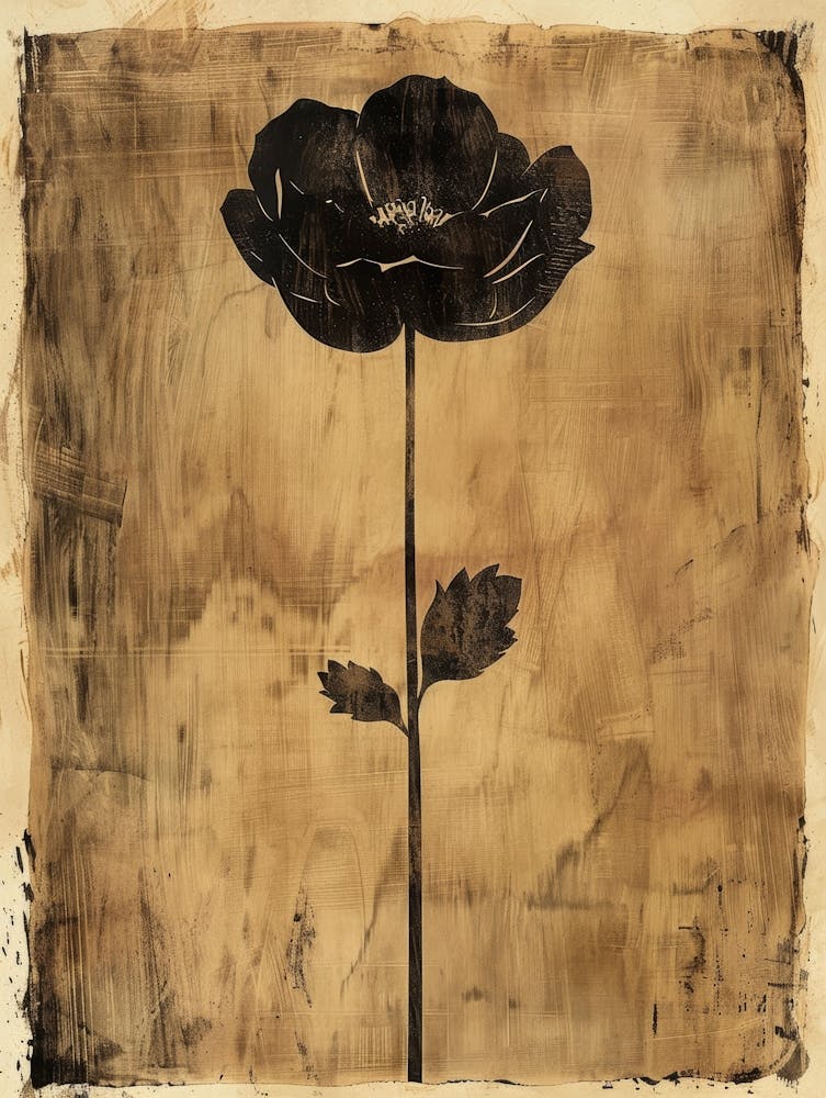 Black Poppy Canvas Print