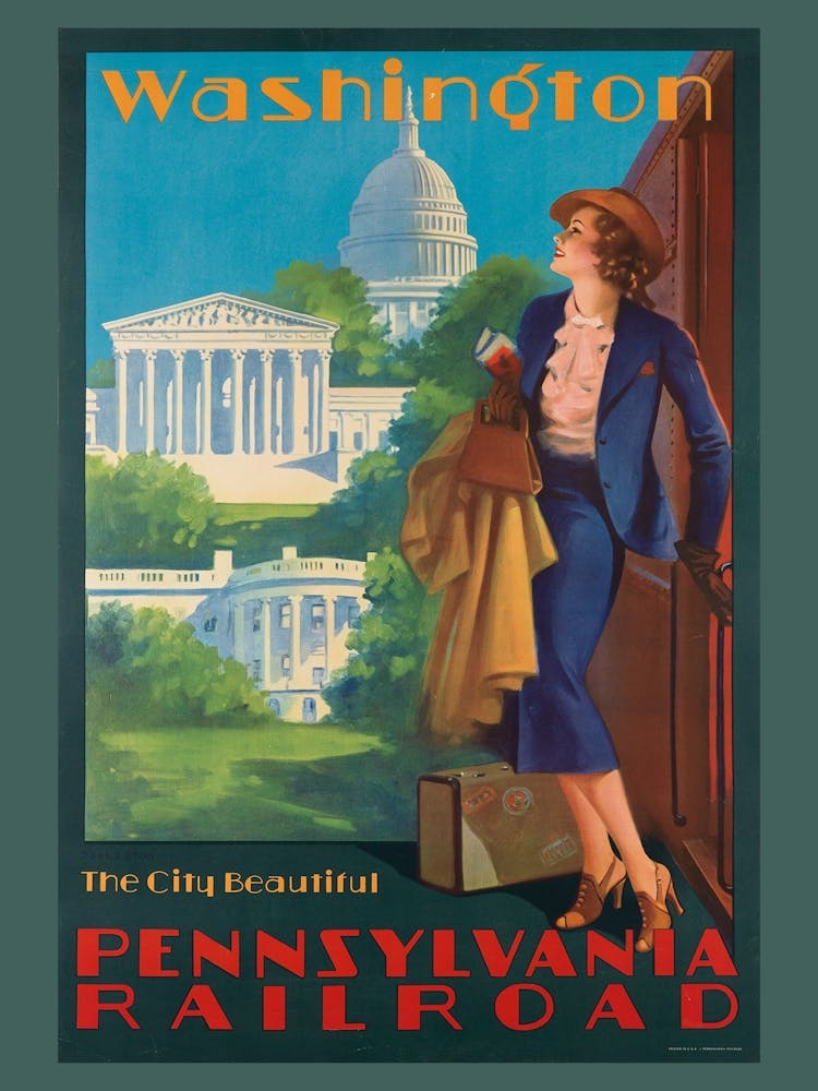 The City Beautiful, Pennsylvania Railroad Poster, Edward Mason Eggleston