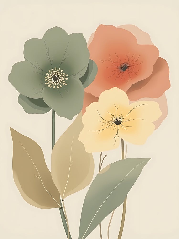 Muted Floral Beauty Chic Minimalist