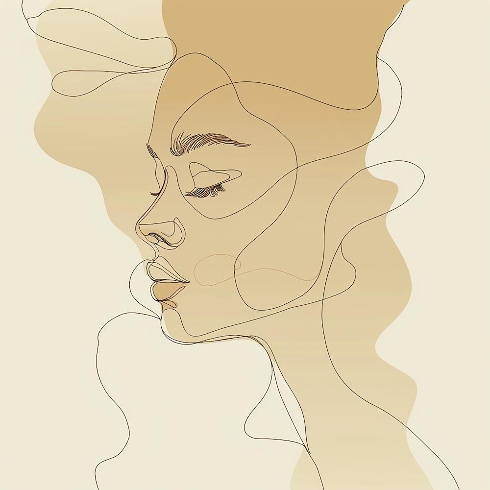 Portrait Of A Woman 10 - Minimal Line art,city wall art, colorful wall art, home decor, minimal art, modern wall art, wall art, wall decoration, wall print colourful wall art, decor wall art, digital art, digital art download, interior wall art, downloada