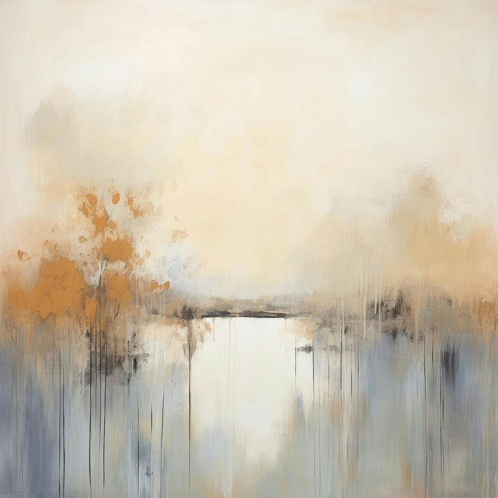 Sunrise In The Lake Muted Landscape 1