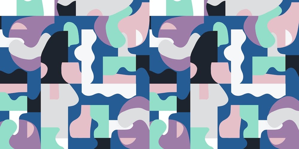 Organic Matisse Blocks Blue