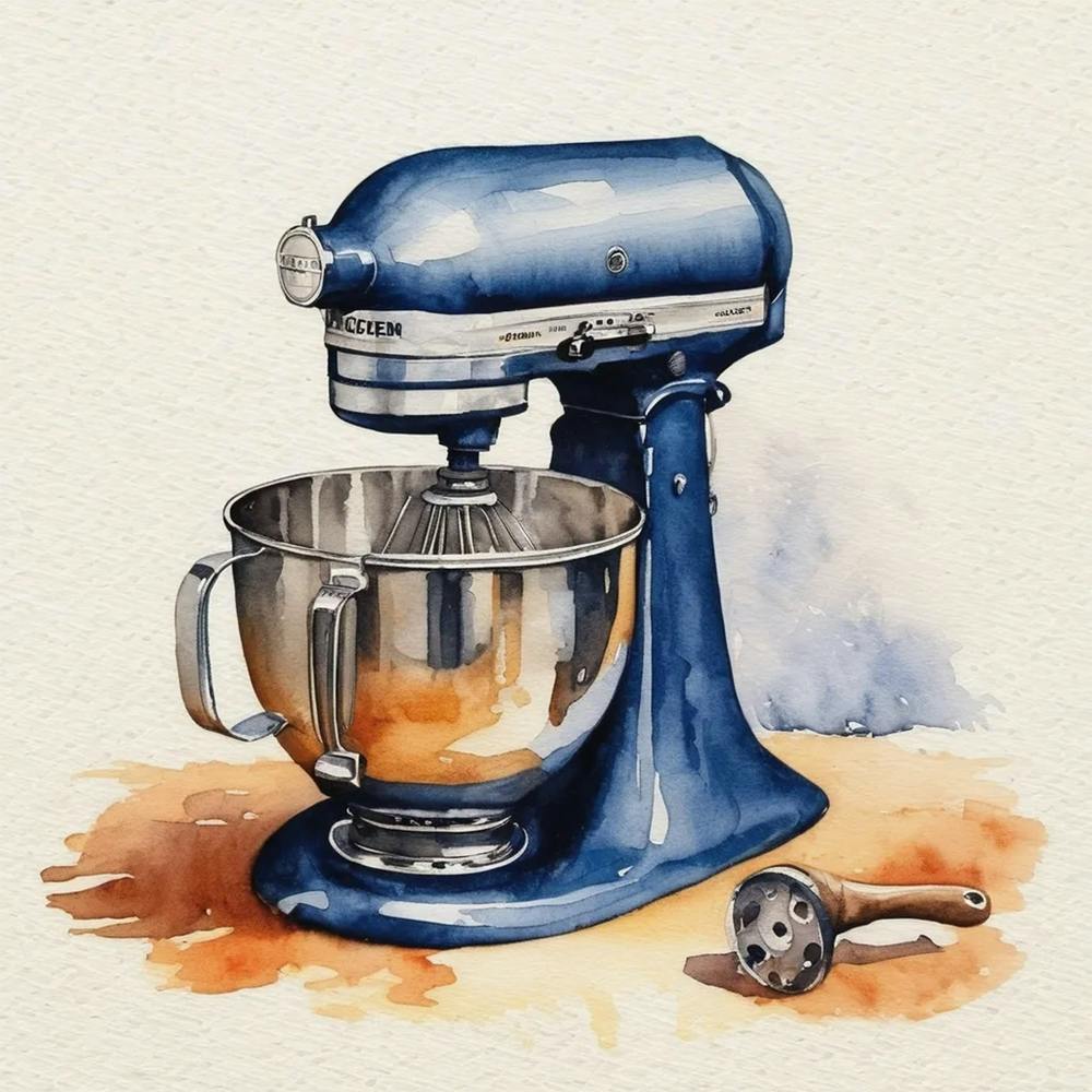 Kitchenaid Mixer Watercolor Painting