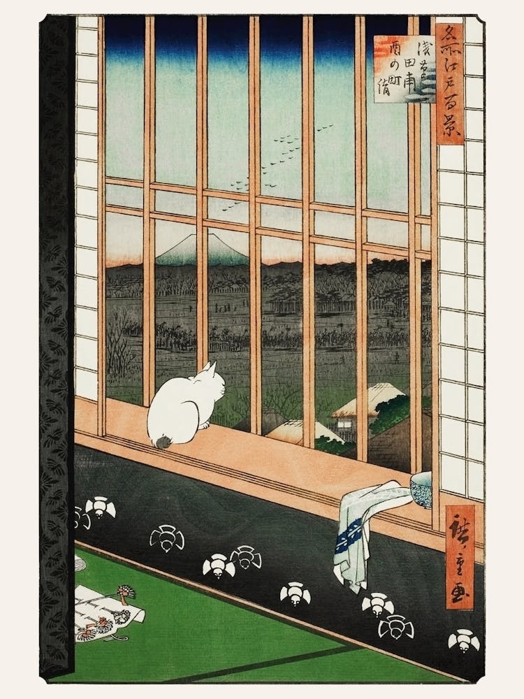 Japanese Cat in a Window