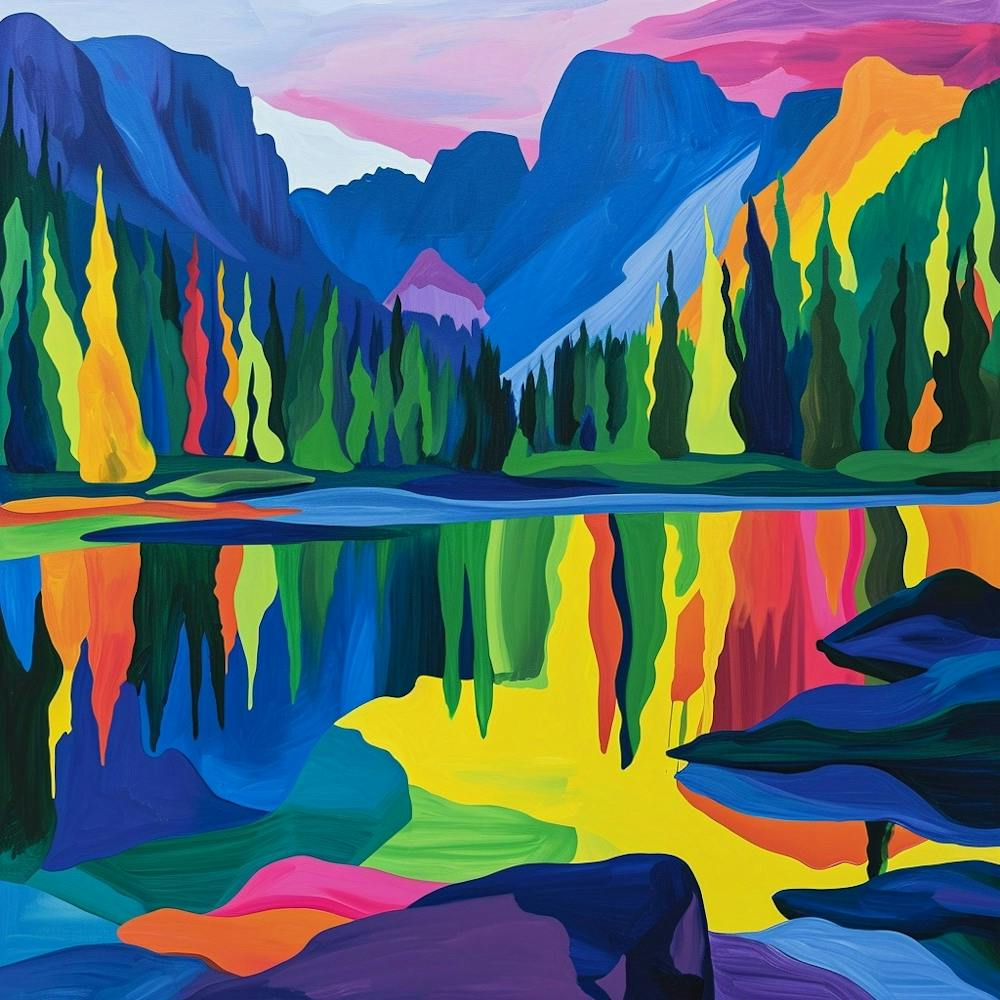 Colourful Abstract Banff National Park Canada 1