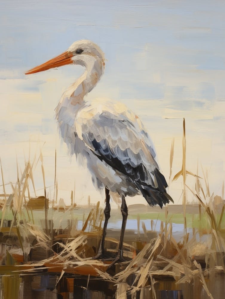Bird Painting Stork 2