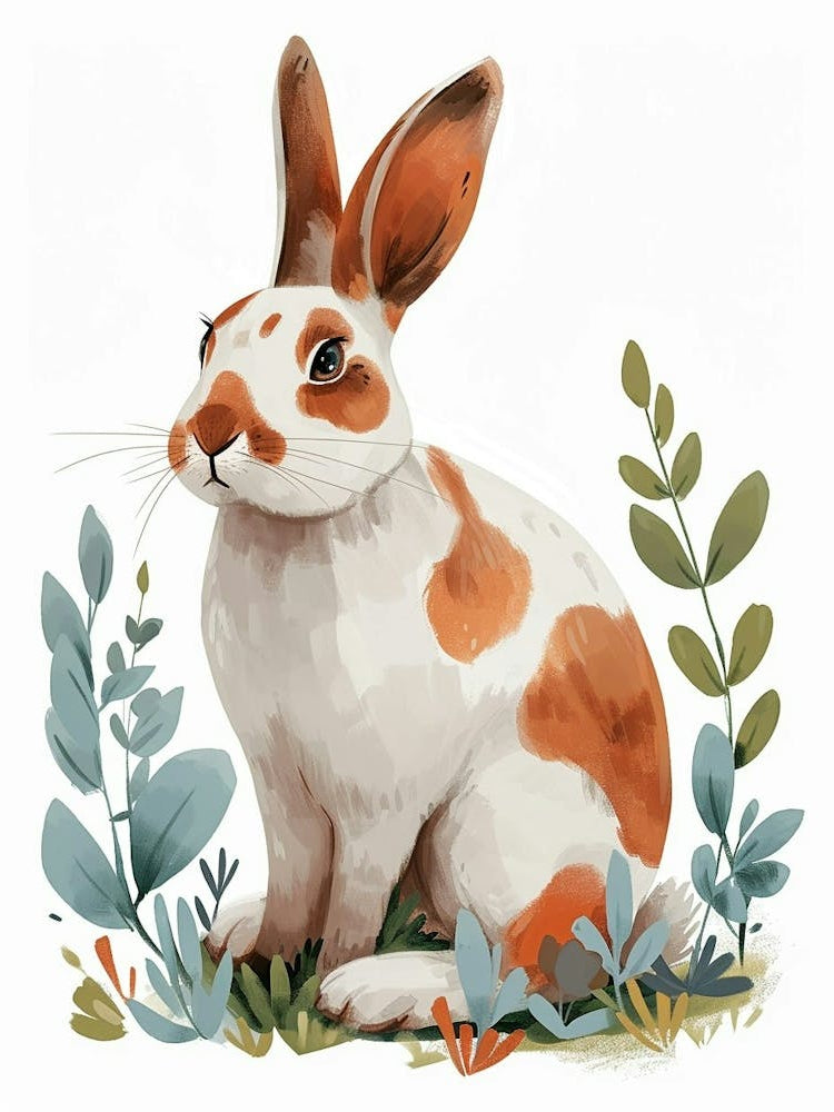 English Spot Rabbit Kids Illustration 1