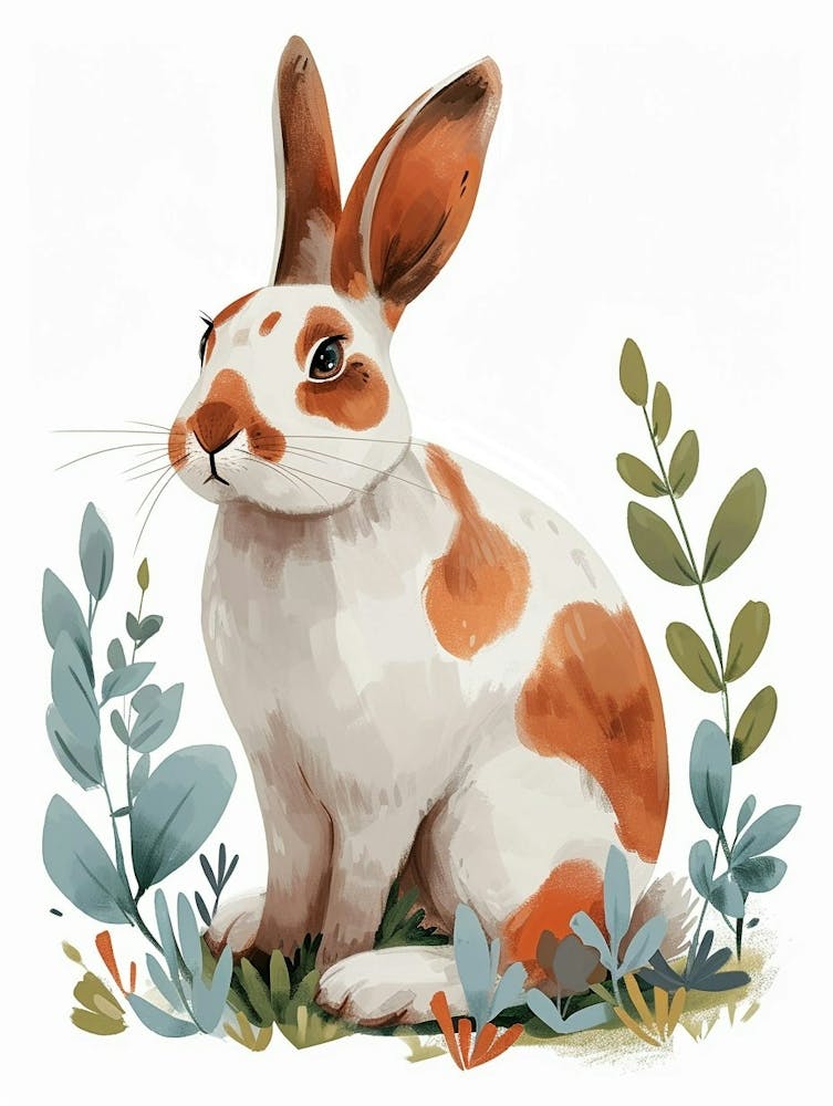 English Spot Rabbit Kids Illustration 1