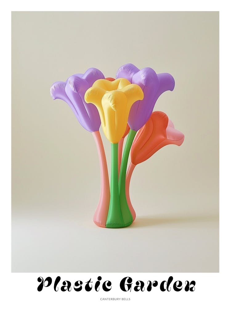 Dreamy Inflatable Flowers Poster Canterbury Bells