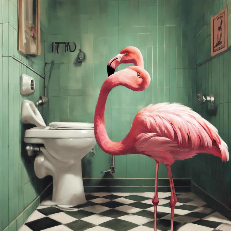 Flamingo In Bathroom 3
