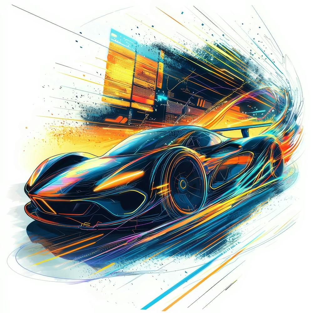 Mclaren Gt1.Generated AI. Wall