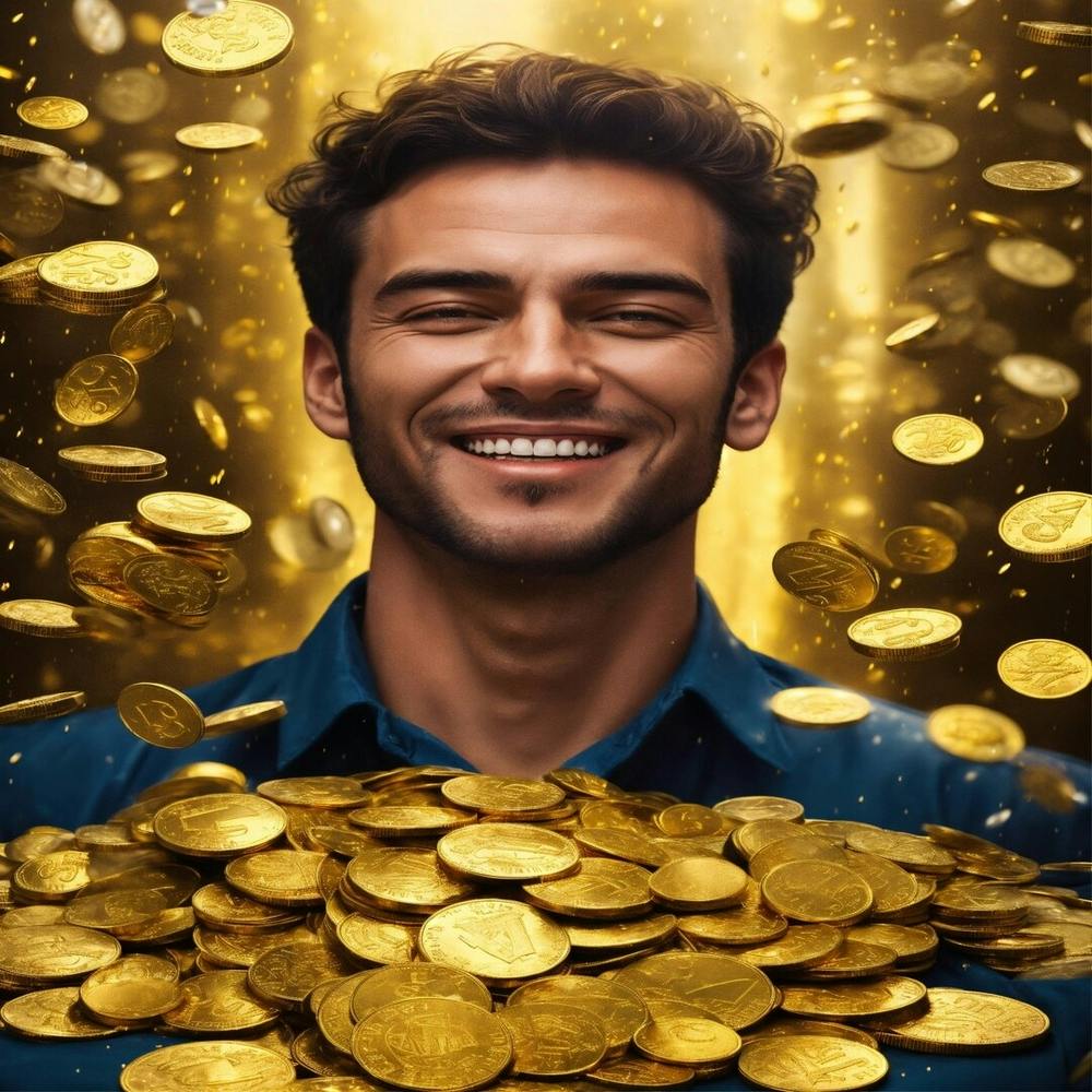 Man With Gold Coins