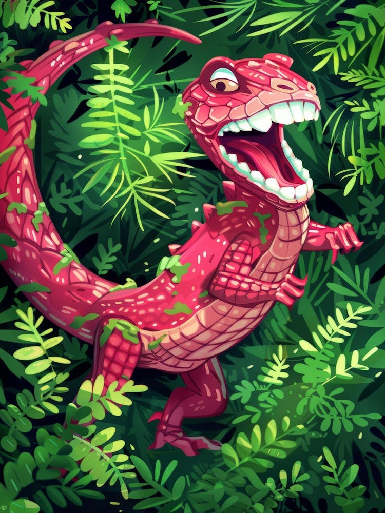 Dinosaurs In The Jungle