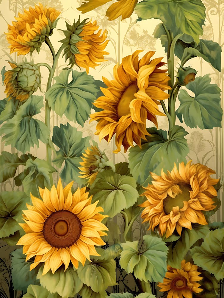 Tournesols Dans Le Jardin