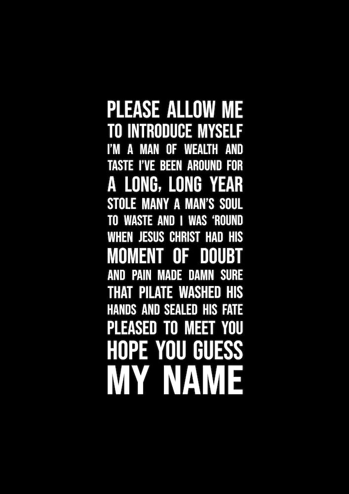 Sympathy For The Devil Black