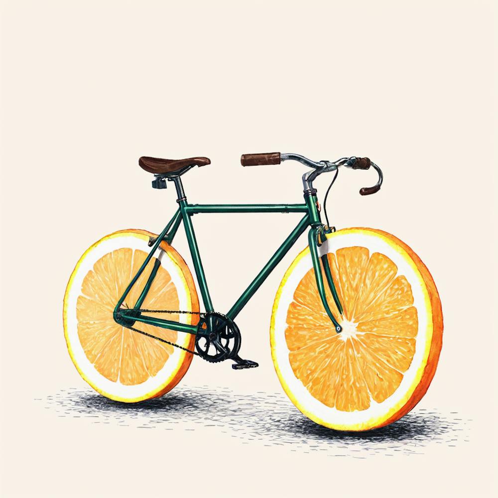Orangefarbenes Fahrrad 2
