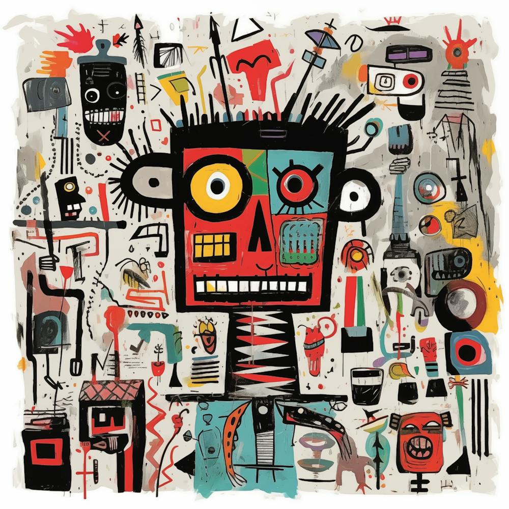 Surreal quirky Robot