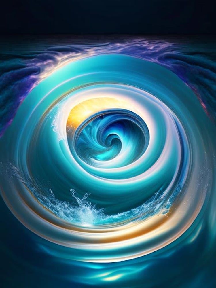 Whirlpool, Water, Waterscape Holographic 2