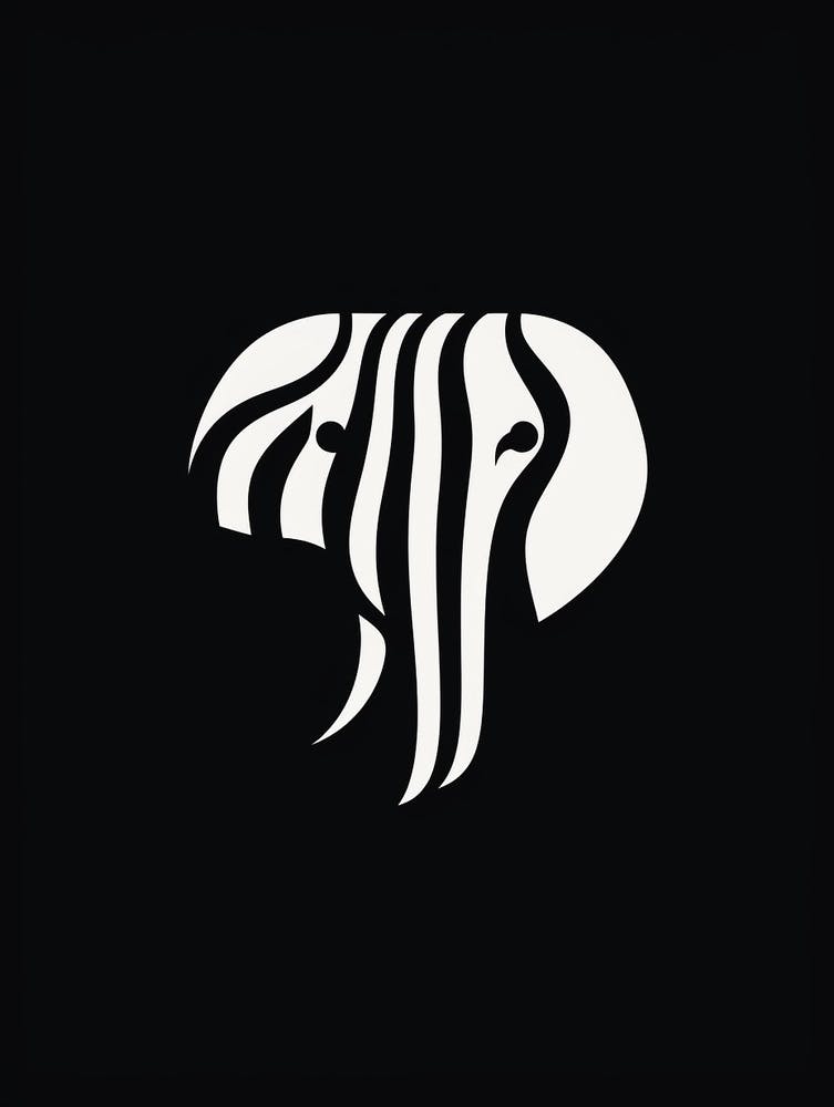 Elephant Minimalist Abstract 8