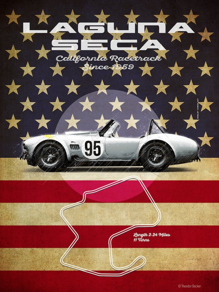 Laguna Seca Shelby Cobra Vintage