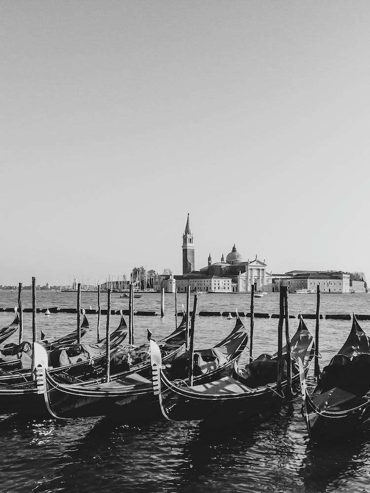 Venice Italy In Black And White 01