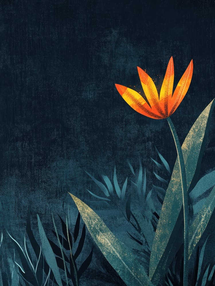 Orange Blume Im Dschungel