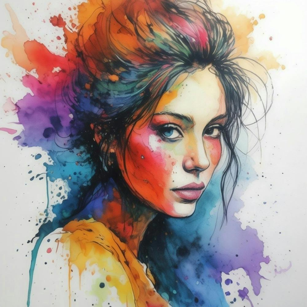 Colorful Art Girl