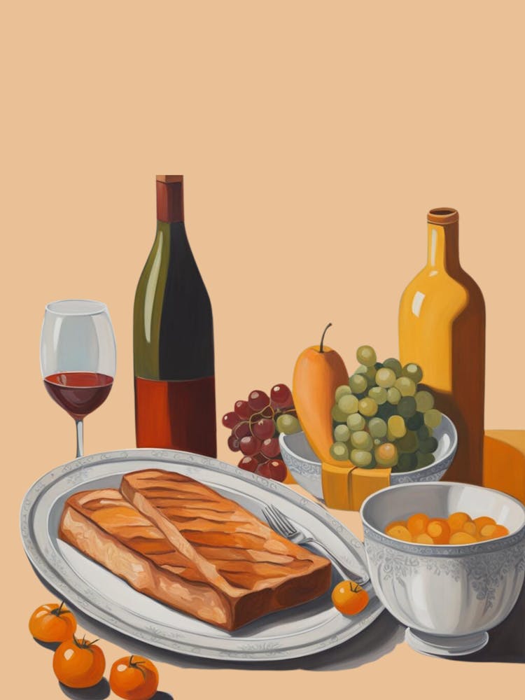 Salmon And Grapes 1