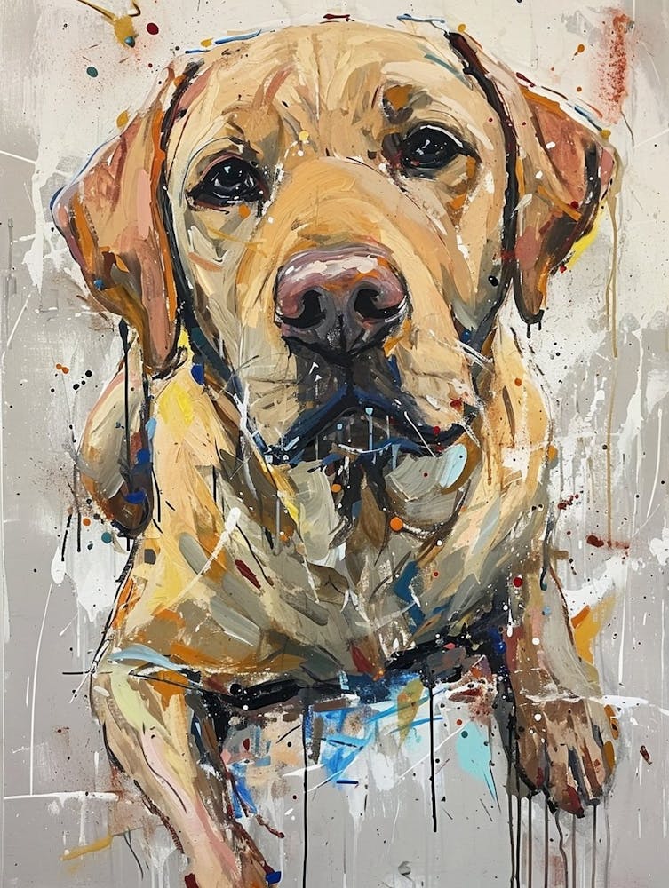 Labrador Retriever Acrylic Painting 11