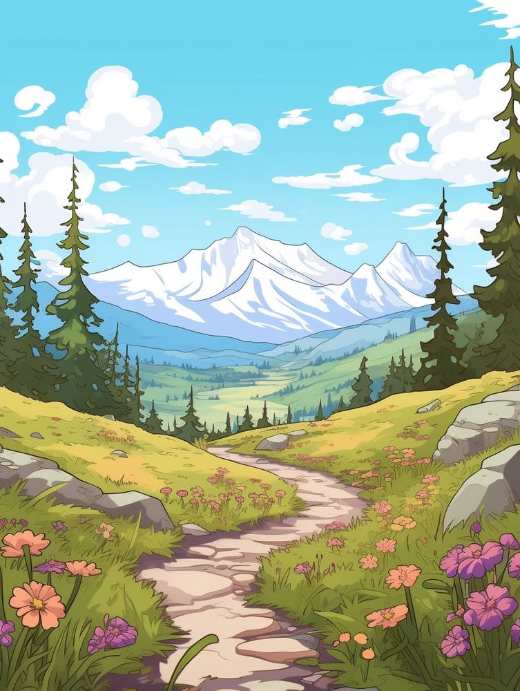 Chilkoot Trail Canada 2 Hike Illustration
