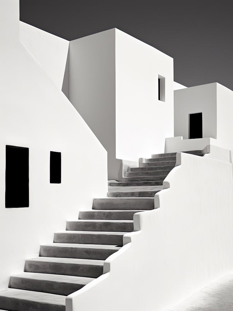 Santorini, Greece, Photography In Black And White 1