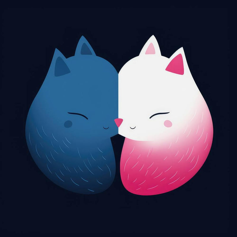 Two Cats Kissing