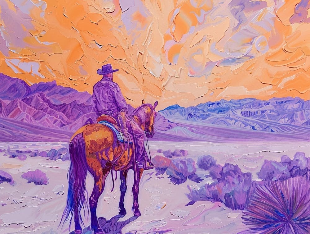 Cowboy Painting Death Valley California 2