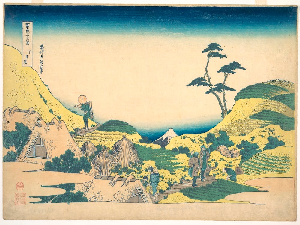 Lower Meguro , Katsushika Hokusai