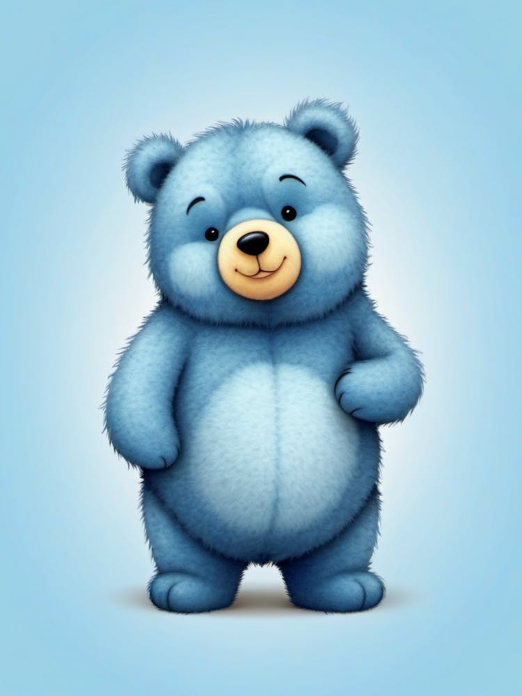 Cute Blue Bear