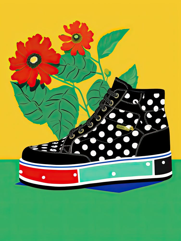 Petal Parade: Flowers Adorning Sneakers