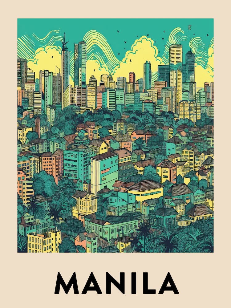 Manila Vintage Travel Poster