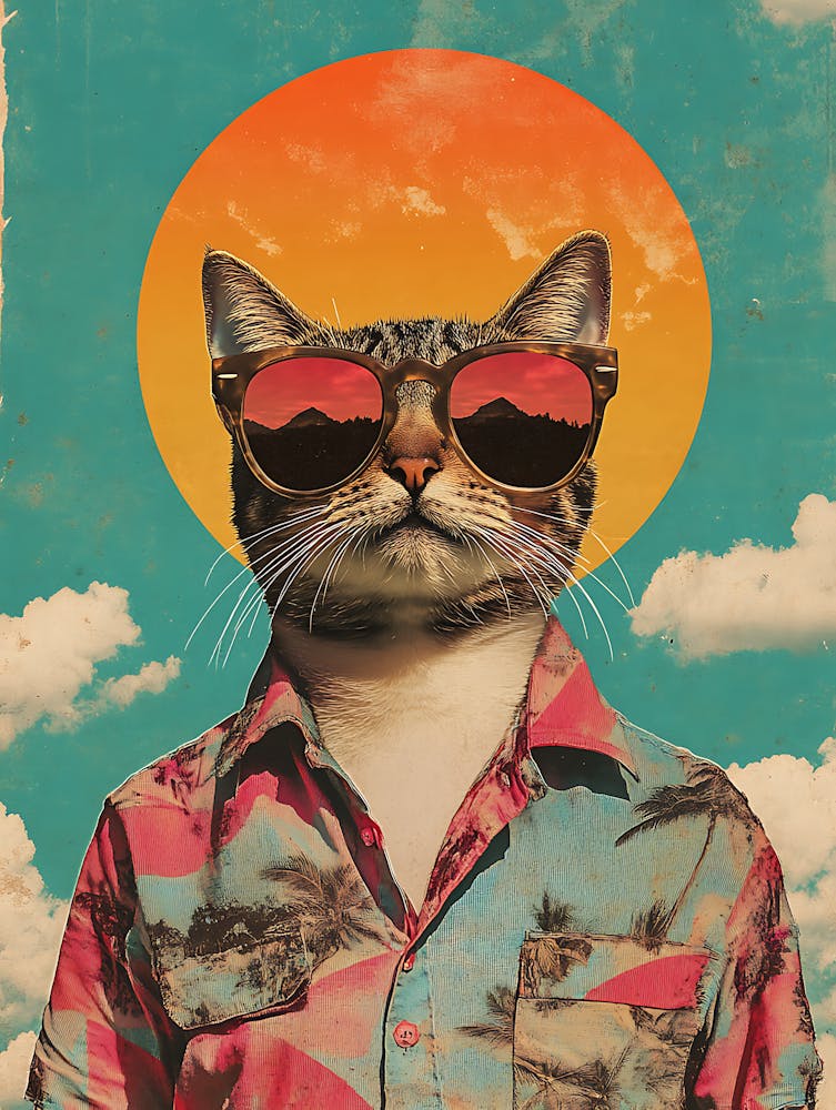 Vintage Retro Poster Cool Cat 13