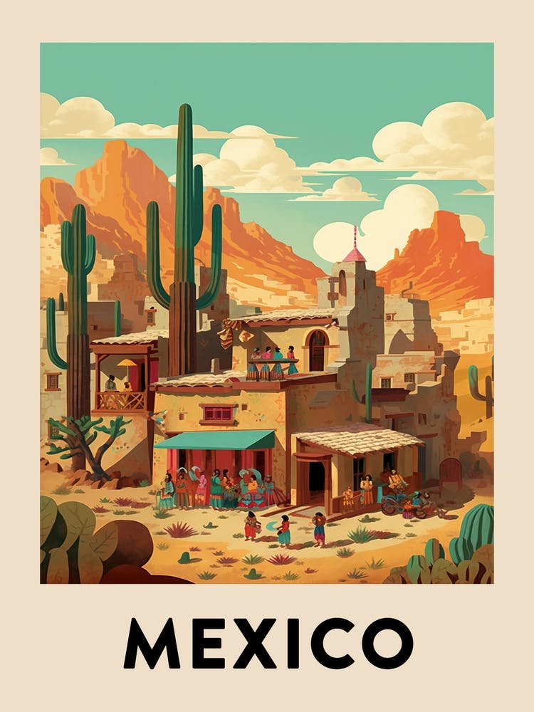 Vintage Travel Poster Mexico 6