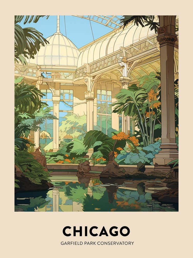 Garfield Park Conservatory 2 Chicago Travel Poster