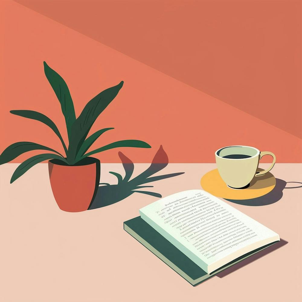 Buch und eine Tasse Kaffee 1